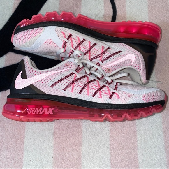 Nike Air Max White Pink Pow Black Running Sneakers - Picture 2 of 12
